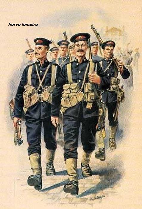 LES FUSILLIERS MARINS.ET SOLDATS BELGES.